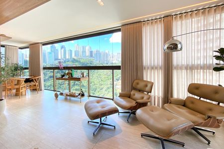 Varanda da Sala de apartamento à venda com 3 quartos, 180m² em Vale do Sereno, Nova Lima