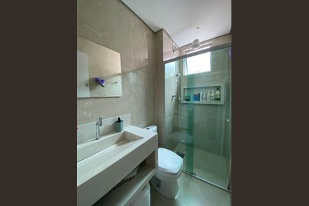 Banheiro da Suíte de apartamento à venda com 3 quartos, 88m² em Parque das Industrias, Betim