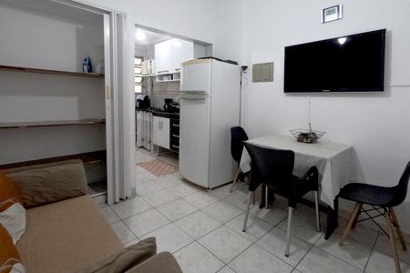 Sala de kitnet/studio para alugar com 1 quarto, 28m² em José Menino, Santos