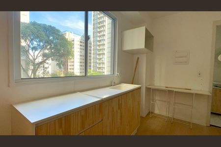 Cozinha de kitnet/studio à venda com 1 quarto, 24m² em Jardim Paulista, São Paulo