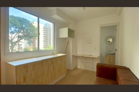 Cozinha de kitnet/studio à venda com 1 quarto, 24m² em Jardim Paulista, São Paulo