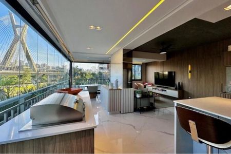 Sala de apartamento à venda com 1 quarto, 82m² em Cidade Monções, São Paulo