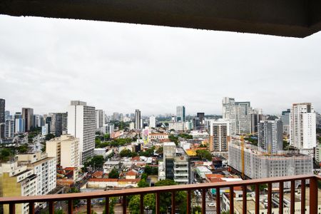 varanda Sala de kitnet/studio para alugar com 1 quarto, 29m² em Pinheiros, São Paulo