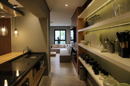 Studio para alugar com 28m², 1 quarto e sem vagaÁrea comum - Salão de festas