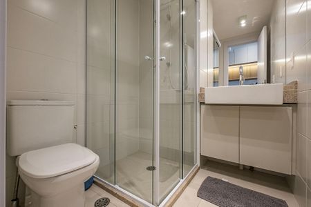 Banheiro de kitnet/studio à venda com 1 quarto, 27m² em Jardim Paulista, São Paulo