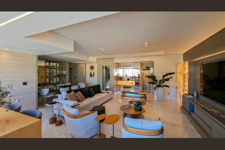 Sala de apartamento à venda com 4 quartos, 175m² em Lourdes, Belo Horizonte