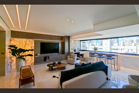 Sala de apartamento à venda com 4 quartos, 175m² em Lourdes, Belo Horizonte