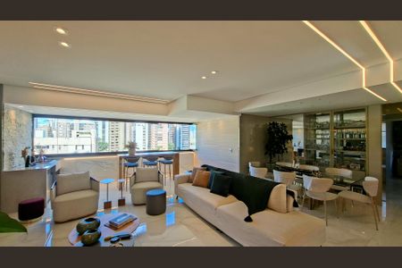 Sala de apartamento à venda com 4 quartos, 175m² em Lourdes, Belo Horizonte