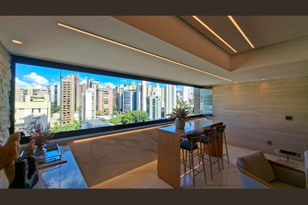 Sala de apartamento à venda com 4 quartos, 175m² em Lourdes, Belo Horizonte