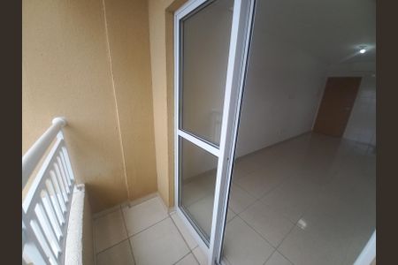 Varanda da Sala de apartamento para alugar com 2 quartos, 48m² em Parque Sao Vicente, São Vicente