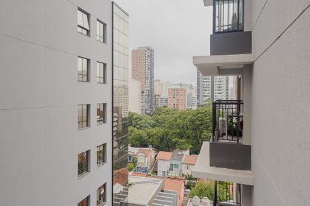 Vista da Varanda de apartamento à venda com 1 quarto, 68m² em Pinheiros, São Paulo
