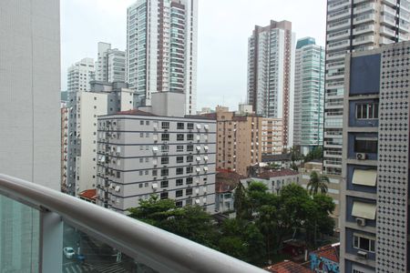 Varanda da Sala de apartamento para alugar com 1 quarto, 48m² em Gonzaga, Santos