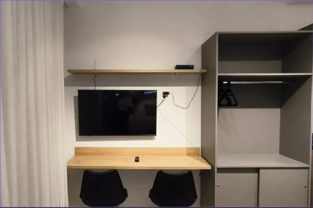Cozinha de kitnet/studio à venda com 1 quarto, 23m² em Vila Mariana, São Paulo