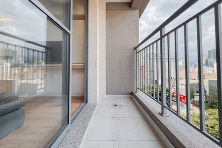 Varanda da Sala de apartamento para alugar com 1 quarto, 28m² em Liberdade, São Paulo
