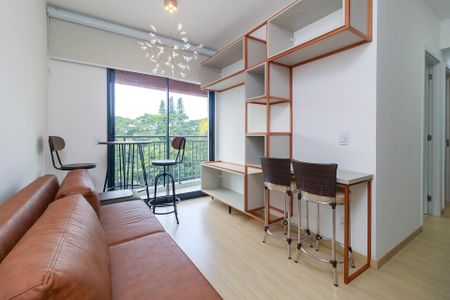 Sala de apartamento para alugar com 2 quartos, 45m² em Santo Amaro, São Paulo