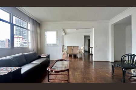 Sala  de apartamento à venda com 4 quartos, 200m² em Funcionários, Belo Horizonte