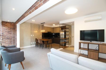 Ambientes Integrados (Sala de Estar, Jantar e Cozinha) de apartamento para alugar com 2 quartos, 80m² em Jardim Paulista, São Paulo