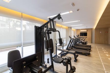 Apartamento para alugar com 40m², 1 quarto e 1 vaga Apartamento para alugar com 40m², 1 quarto e 1 vagaÁrea comum - Academia