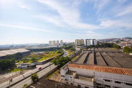 Vista da sala de apartamento à venda com 2 quartos, 47m² em Vila Homero Thon, Santo André