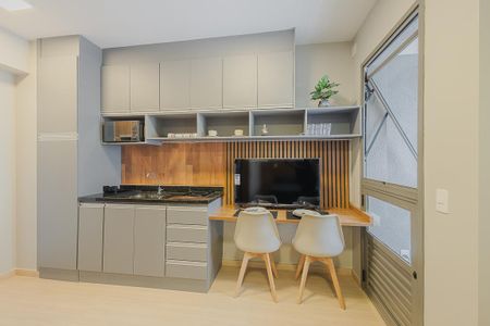 Cozinha de kitnet/studio para alugar com 1 quarto, 26m² em Pinheiros, São Paulo