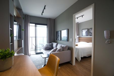 Sala de apartamento para alugar com 1 quarto, 35m² em Jardins, São Paulo