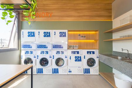 Studio para alugar com 34m², 1 quarto e sem vaga Studio para alugar com 34m², 1 quarto e sem vagaLavanderia