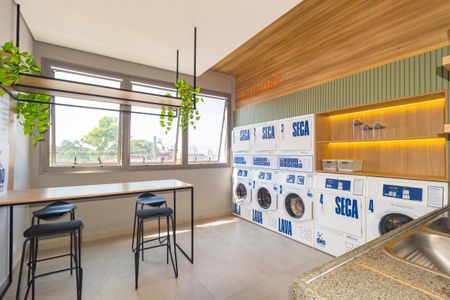 Studio para alugar com 34m², 1 quarto e sem vaga Studio para alugar com 34m², 1 quarto e sem vagaLavanderia