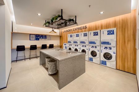 Studio para alugar com 24m², 1 quarto e sem vaga Studio para alugar com 24m², 1 quarto e sem vagaLavanderia