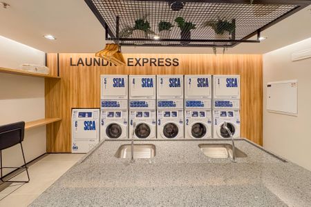 Studio para alugar com 24m², 1 quarto e sem vaga Studio para alugar com 24m², 1 quarto e sem vagaLavanderia