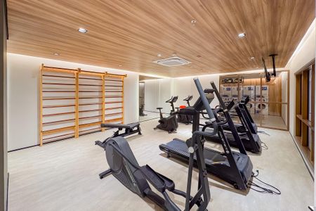 Studio para alugar com 24m², 1 quarto e sem vaga Studio para alugar com 24m², 1 quarto e sem vagaAcademia