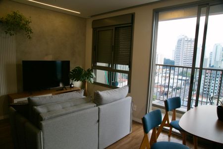 Sala de apartamento para alugar com 1 quarto, 37m² em Santo Amaro, São Paulo