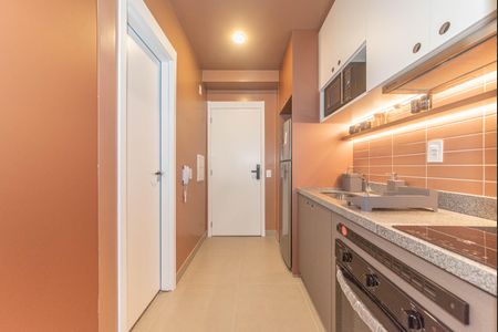 Cozinha de kitnet/studio para alugar com 1 quarto, 24m² em Vila Cordeiro, São Paulo