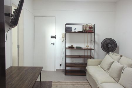 Sala de apartamento para alugar com 1 quarto, 38m² em Ponta da Praia, Santos