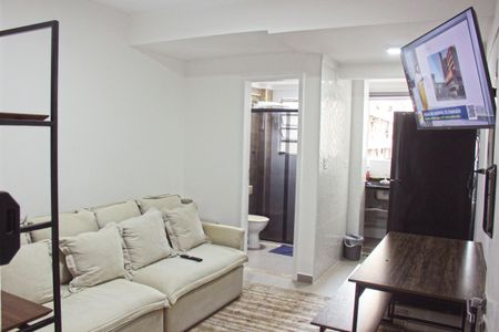 Sala de apartamento para alugar com 1 quarto, 38m² em Ponta da Praia, Santos