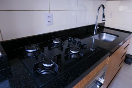 Apartamento para alugar com 42m², 2 quartos e 1 vagaDetalhe da cozinha