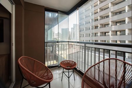 Studio para alugar com 32m², 1 quarto e sem vagaVaranda