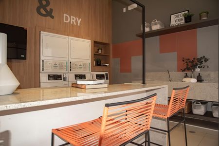 Studio para alugar com 32m², 1 quarto e sem vaga Studio para alugar com 32m², 1 quarto e sem vagaÁrea comum - Lavanderia