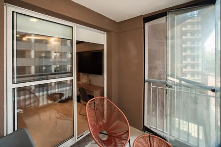 Varanda de kitnet/studio para alugar com 1 quarto, 32m² em Vila Clementino, São Paulo