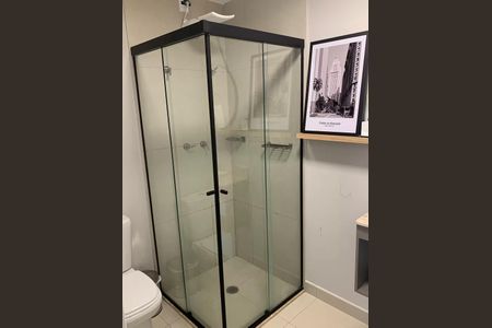 Banheiro de kitnet/studio à venda com 1 quarto, 27m² em Jardim das Acacias, São Paulo