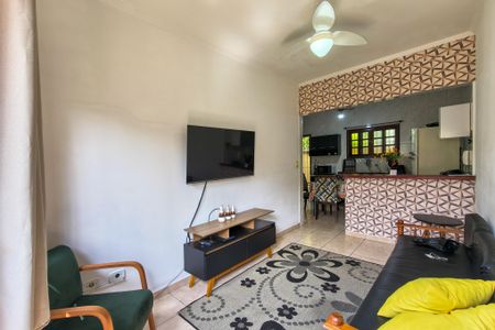 Sala de casa de condomínio para alugar com 1 quarto, 51m² em Aviação, Praia Grande