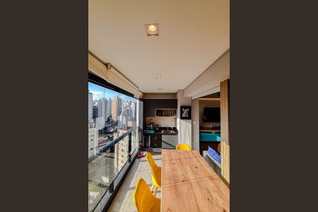 Studio à venda com 38m², 1 quarto e 1 vagaVaranda