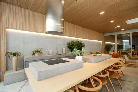 Studio à venda com 28m², 1 quarto e sem vaga Studio à venda com 28m², 1 quarto e sem vagaÁrea Comum - Espaço Gourmet