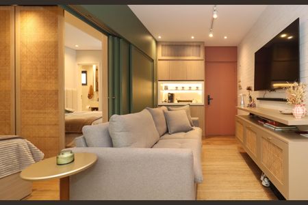 Sala de apartamento para alugar com 1 quarto, 63m² em Pinheiros, São Paulo