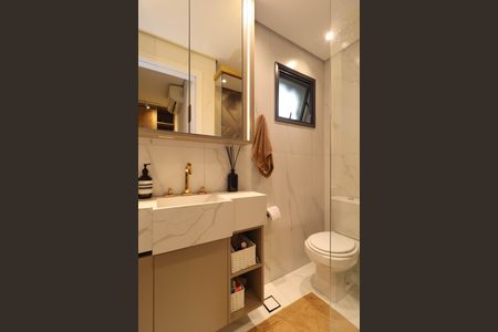 Apartamento à venda com 61m², 1 quarto e sem vagaBanheiro da Suíte