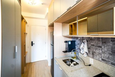 Cozinha de kitnet/studio para alugar com 1 quarto, 25m² em Tatuapé, São Paulo