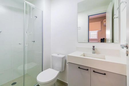 Banheiro do Quarto 1 de apartamento para alugar com 1 quarto, 25m² em Vila Lageado, São Paulo