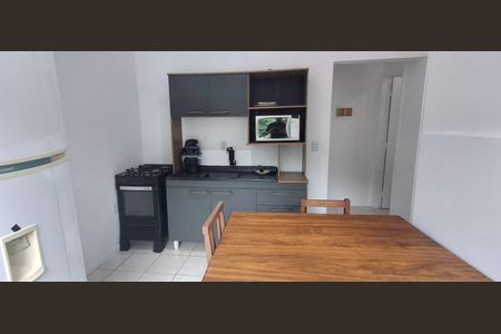 Cozinha de apartamento para alugar com 1 quarto, 55m² em Campeche Central, Florianópolis