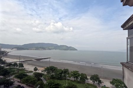 Vista da Sala - Frontal de apartamento para alugar com 1 quarto, 80m² em Aparecida, Santos