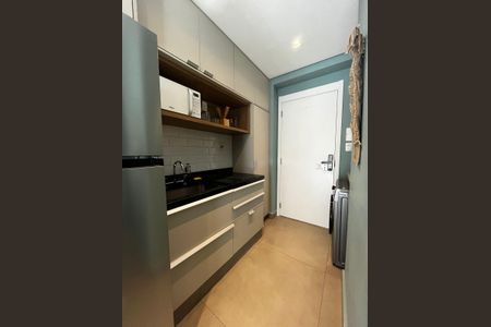 Cozinha de apartamento à venda com 1 quarto, 21m² em Jardim das Bandeiras, São Paulo