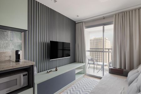 Sala de apartamento para alugar com 1 quarto, 31m² em Indianópolis, São Paulo